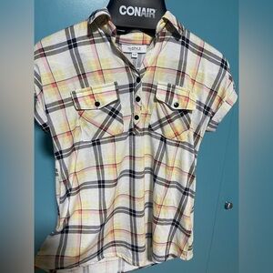 My STYLE Plaid Short Sleeve Shirt S/P